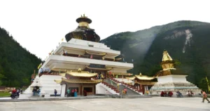 Tibetan monastery in Jiuzhaigou Valley